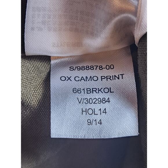 GAP Modern Oxford Shirt Womens XL Camo Long Sleeve Tapered Fit Camouflage Button - Picture 9 of 10